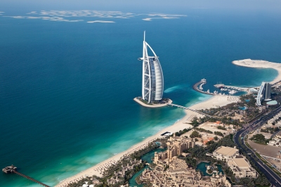 Dubai - Burj Al Arab - Helicopter View (Sam valadi)  [flickr.com]  CC BY 
License Information available under 'Proof of Image Sources'