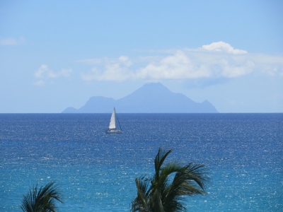 Saba, from La Plage, Maho, St Maarten, Oct 2014 (alljengi)  [flickr.com]  CC BY-SA 
License Information available under 'Proof of Image Sources'